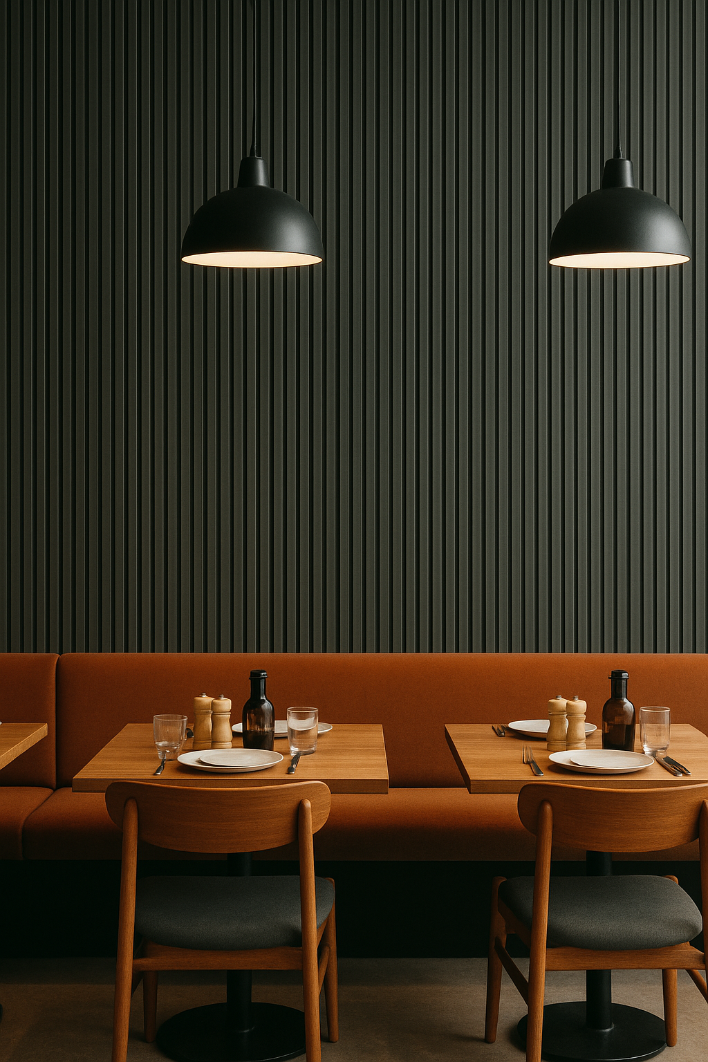 Slatted Wood Veneer Acoustic Panels