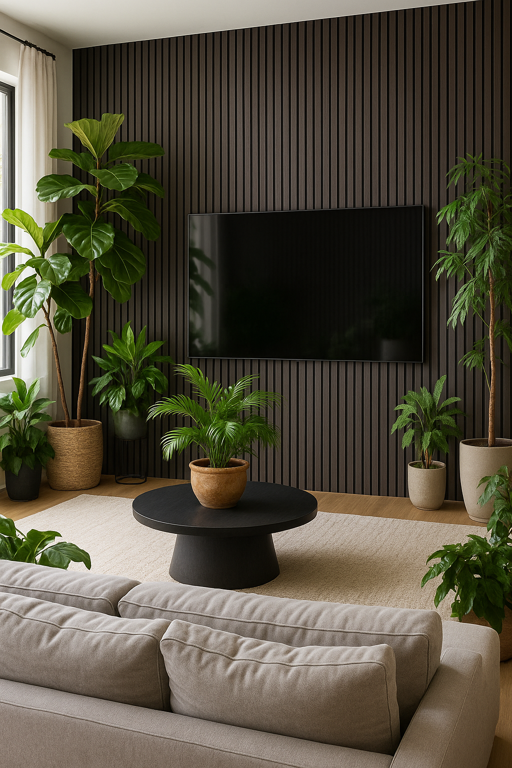 Slatted Wood Veneer Acoustic Panels